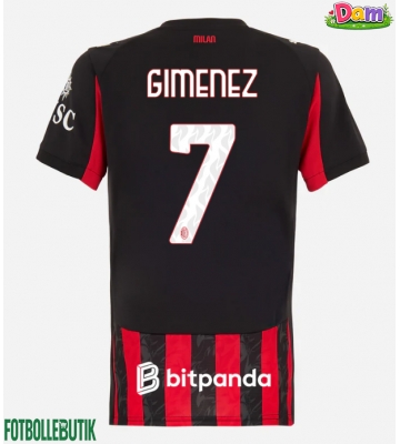 AC Milan Santiago Gimenez #7 Hemmatröja Kvinnor 2025-26 Kortärmad